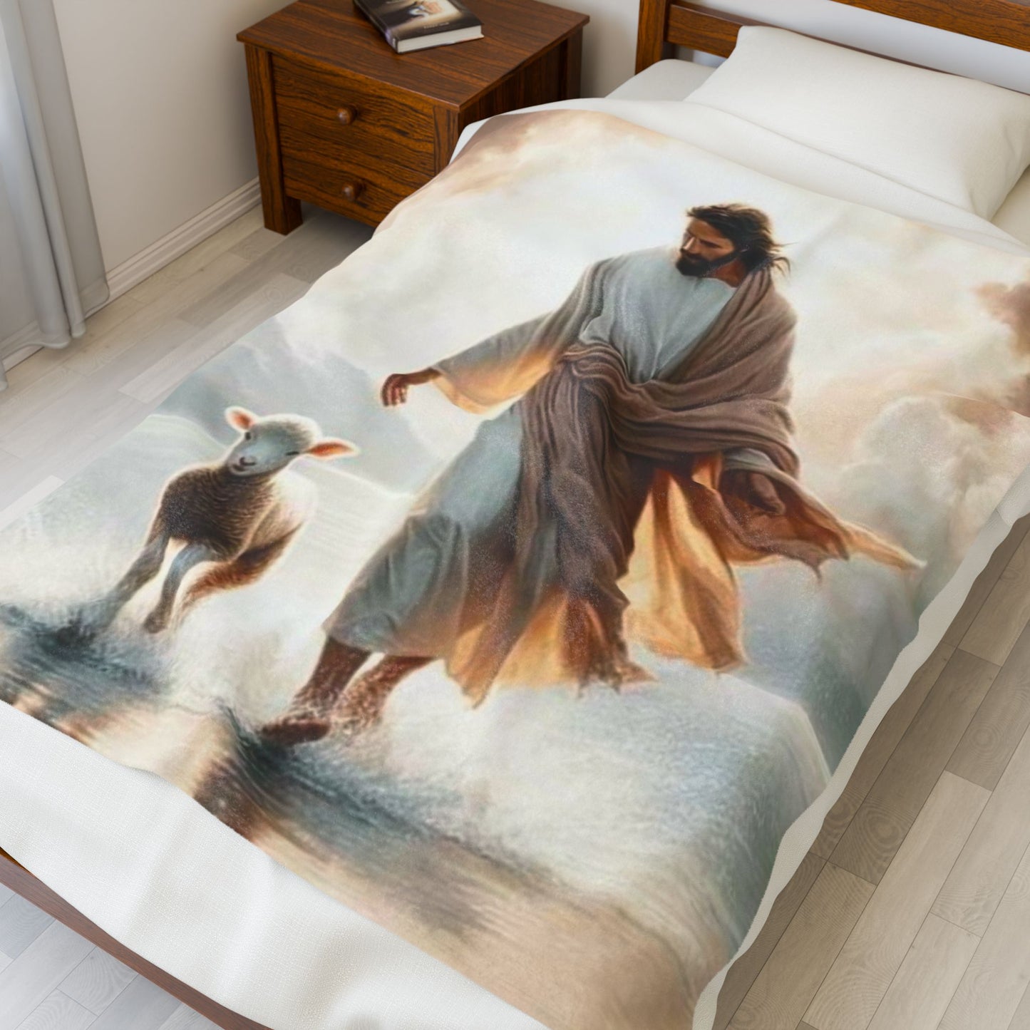 Jesus with Lamb Blanket