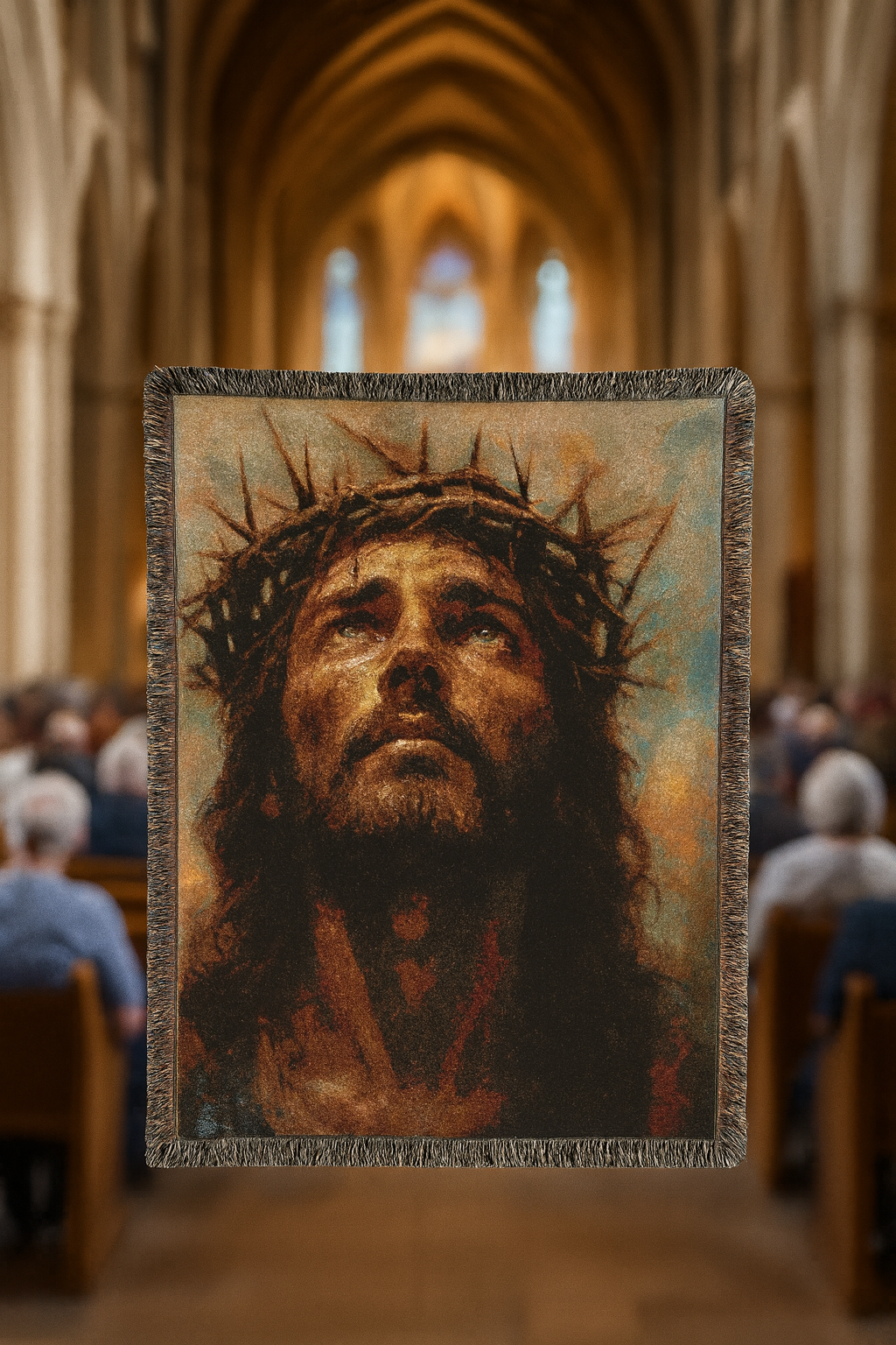 Crown of Thorns Jesus Blanket